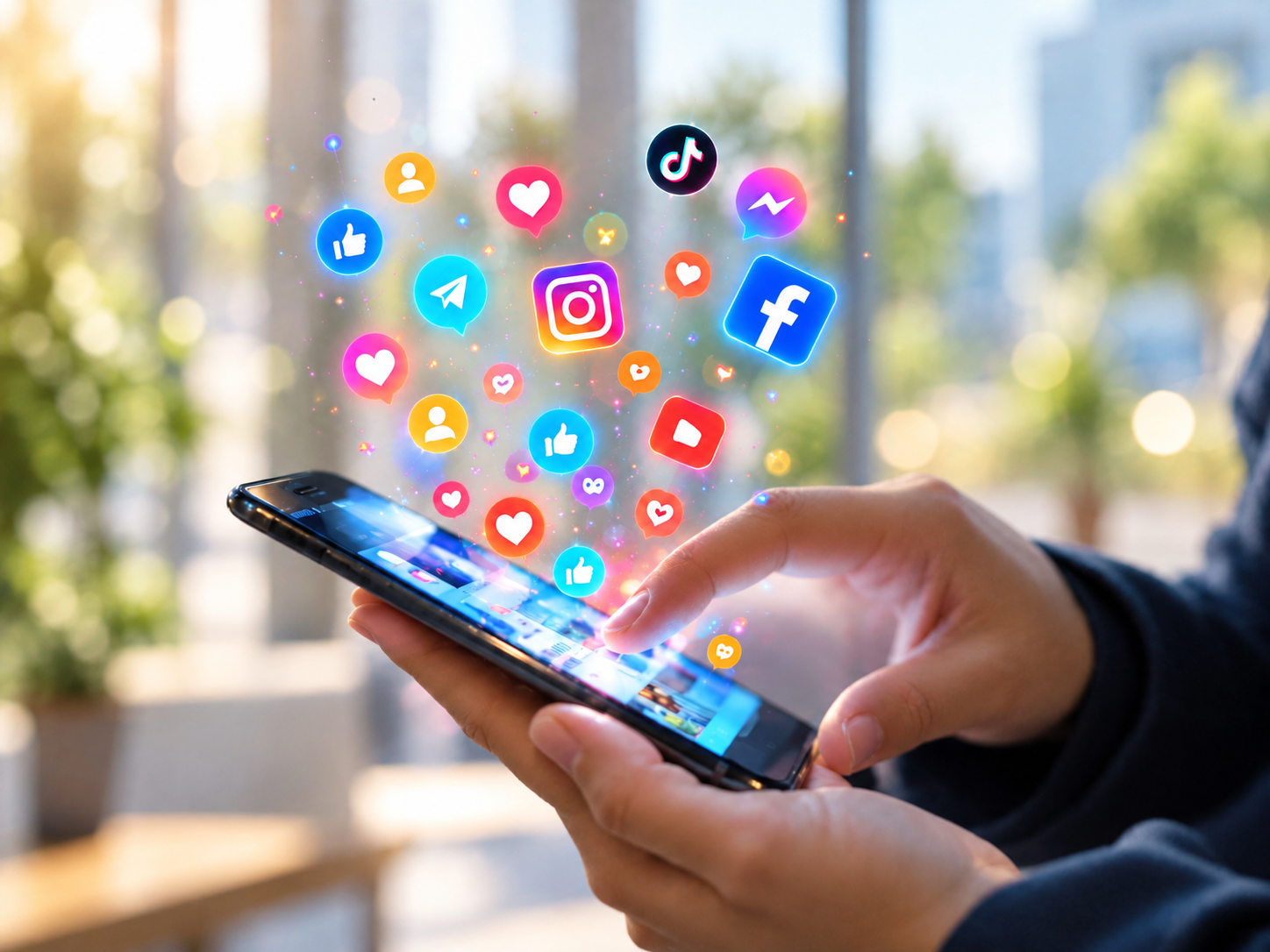 Creación de contenido para redes sociales durante el día